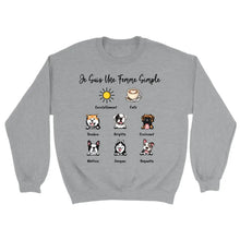 Charger l'image dans la galerie, Jusqu'à 6 chiens, Pull personnalisé chien, Sweat à col rond Maman chien, Simple Femme Café Chien