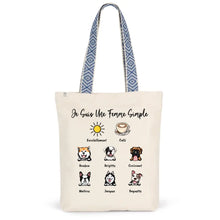 Charger l'image dans la galerie, Sac fourre-tout Maman Chien Simple Femme Café Chien tote bag personnalisé, jusqu'à 6 chiens