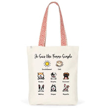 Charger l'image dans la galerie, Sac fourre-tout Maman Chien Simple Femme Café Chien tote bag personnalisé, jusqu'à 6 chiens