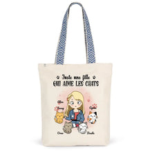 Charger l'image dans la galerie, Jusqu'à 12 chats, Sac fourre-tout chat personnalisé, tote bag maman chat, juste une fille qui aime les chats