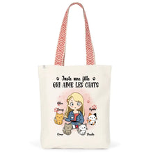 Charger l'image dans la galerie, Jusqu'à 12 chats, Sac fourre-tout chat personnalisé, tote bag maman chat, juste une fille qui aime les chats
