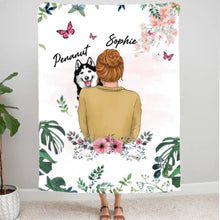 Charger l'image dans la galerie, Couverture personnalisée, Plaid en polaire cadeau pour maman chat/chien, Amour à mon chien et chat