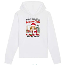 Charger l'image dans la galerie, Jusqu'à 5 chats, Sweat à capuche personnalisé chat, Sweat à capuche Noël Maman Chat, Noël est meilleur Avec des chats