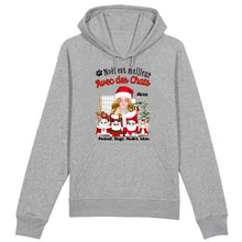 Charger l'image dans la galerie, Jusqu'à 5 chats, Sweat à capuche personnalisé chat, Sweat à capuche Noël Maman Chat, Noël est meilleur Avec des chats