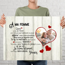 Charger l'image dans la galerie, Poster personnalisée, À ma femme (Photo dans cœur), Cadeau de Saint-Valentin pour couple/amoureux