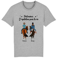 Charger l'image dans la galerie, Jusqu'à 3 chevaux, t shirt personnalisé cheval, partenaires d'équitation pour la vie