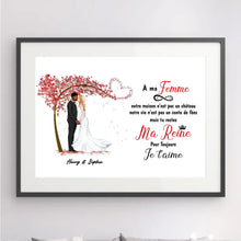 Charger l'image dans la galerie, Passe-partout Personnalisée, Cadeau poster encadré pour couple, À ma femme