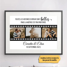 Charger l'image dans la galerie, Passe-partout Personnalisée, Cadeau poster encadré pour couple, Notre Histoire D'amour