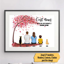 Charger l'image dans la galerie, Jusqu'à 9 membres, Passe-partout Personnalisée, Cadeau pour la famille, cadeau fête des mères