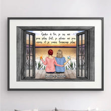 Charger l'image dans la galerie, Jusqu'à 5 filles, Passe-partout personnalisée, Poster encadré cadeau, Meilleures amies pour toujours