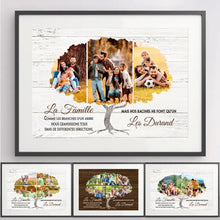 Charger l'image dans la galerie, Passe-partout Photo Personnalisée, Cadeau poster encadré pour la famille, La famille comme les branches d’un arbre