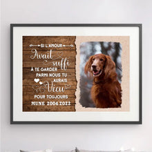 Charger l'image dans la galerie, Passe-partout Personnalisée, Cadeau poster encadré pour amoureux des chiens/chats, Si l'amour avait suffi