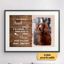 Charger l'image dans la galerie, Passe-partout Personnalisée, Cadeau poster encadré pour amoureux des chiens/chats, Si l'amour avait suffi