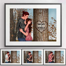 Charger l'image dans la galerie, Passe-partout personnalisée, Poster encadré cadeau, cadeau pour couple, cadeau pour petite amie, petit ami