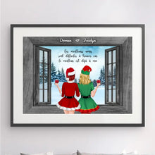 Charger l'image dans la galerie, Jusqu'à 5 filles, Passe-partout personnalisée, Poster encadré cadeau, cadeau de Noël pour meilleurs amis, sœurs