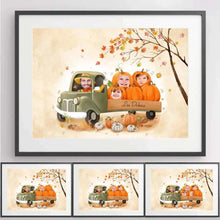 Charger l'image dans la galerie, Jusqu'à 6 membres, Passe-partout personnalisée, Poster encadré cadeau Pour Toute la Famille Halloween
