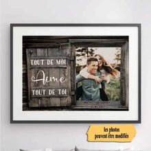 Charger l'image dans la galerie, Passe-partout personnalisée, Poster encadré cadeau pour couple, mari, femme, petit ami, petite amie