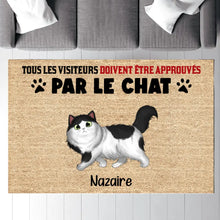 Charger l'image dans la galerie, Carpette personnalisé, Tapis personnalisé chat, Tous les visiteurs doivent être approuvés par les chats