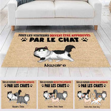 Charger l'image dans la galerie, Carpette personnalisé, Tapis personnalisé chat, Tous les visiteurs doivent être approuvés par les chats