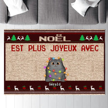 Charger l'image dans la galerie, Carpette personnalisé, Tapis personnalisé chien et chat, Noël est plus joyeux avec