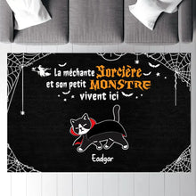 Charger l'image dans la galerie, Jusqu'à 9 chats, Carpette personnalisé chat, tapis Halloween pour les amoureux des chats