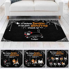 Charger l'image dans la galerie, Jusqu'à 9 chats, Carpette personnalisé chat, tapis Halloween pour les amoureux des chats