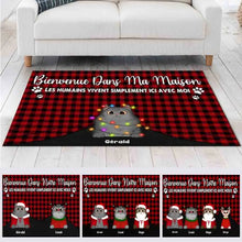 Charger l'image dans la galerie, Jusqu'à 6 chats, Tapis personnalisé chat, Carpette pour Noël chat, Tous les visiteurs doivent être approuvés par les chats
