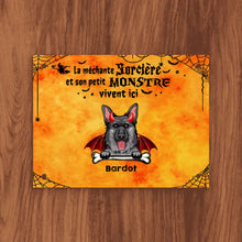 Charger l'image dans la galerie, Plaque De Porte En Métal Halloween chiens, signe en métal personnalisé pour les amoureux des chiens