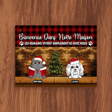 Charger l'image dans la galerie, Plaque De Porte En Métal personnalisé chien/chat, signe en métal Cadeau de Noël pour les amoureux des chiens/chats