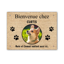 Charger l'image dans la galerie, Plaque De Porte En Métal photo chiens chats, signe en métal personnalisé pour les amoureux des chiens et des chats
