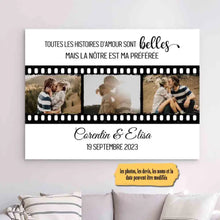 Charger l'image dans la galerie, Impressions sur métal Personnalisée, Cadeau pour couple, femme, mari, petit ami, petite amie, Notre Histoire D'amour