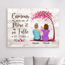 Charger l'image dans la galerie, Impressions sur métal personnalisée, cadeau Pour Fête des mères, Jusqu'à 4 filles, mère et ses enfants est éternel