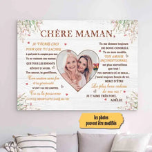 Charger l'image dans la galerie, Mère et Filles Impressions sur métal personnalisée, cadeau de fête des mères, Chère maman, Je t'aime très fort