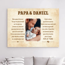 Charger l'image dans la galerie, Impressions sur métal Photo personnalisée, Cadeau pour papa et bébé, Bonne fête des pères, Pour mon papa d'amour
