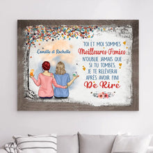 Charger l'image dans la galerie, Impressions sur métal personnalisée, Cadeau Pour ami, sœurs, Jusqu'à 5 filles, Toi et moi sommes meilleures amies