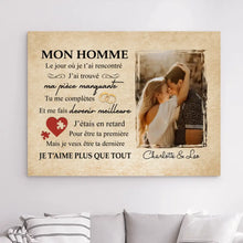 Charger l'image dans la galerie, Impressions sur métal Personnalisée, décoration pour couple, cadeau pour ma pièce manquante