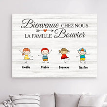 Charger l'image dans la galerie, Impressions sur métal personnalisée, Cadeau pour la grand-mère, le grand-père, Bienvenue à la famille