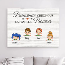 Charger l'image dans la galerie, Impressions sur métal personnalisée, Cadeau pour la grand-mère, le grand-père, Bienvenue chez nous la famille bouvier
