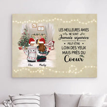 Charger l'image dans la galerie, Impressions sur métal personnalisée, cadeau pour de Noël, meilleures amies dans le salon noël