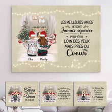 Charger l'image dans la galerie, Impressions sur métal personnalisée, cadeau pour de Noël, meilleures amies dans le salon noël