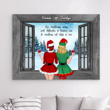 Charger l'image dans la galerie, Impressions sur métal personnalisée, cadeau de Noël pour meilleurs amis, sœurs, Jusqu'à 5 filles