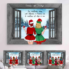 Charger l'image dans la galerie, Impressions sur métal personnalisée, cadeau de Noël pour meilleurs amis, sœurs, Jusqu'à 5 filles