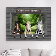 Charger l'image dans la galerie, Impressions sur métal personnalisée, cadeau pour Maman Cheval, amoureux des chevaux, Jusqu'à 3 chevaux