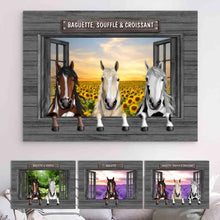 Charger l'image dans la galerie, Impressions sur métal personnalisée, cadeau pour Maman Cheval, amoureux des chevaux, Jusqu'à 3 chevaux