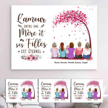Charger l'image dans la galerie, Impression sur Acrylique personnalisée pour la fête des mères, Mère et filles, mère et ses enfants est éternel