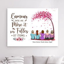 Charger l'image dans la galerie, Impression sur Acrylique personnalisée pour la fête des mères, Mère et filles, mère et ses enfants est éternel