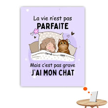Charger l'image dans la galerie, Jusqu'à 9 chats, Impression sur table personnalisée, TableTop Print pour maman chat, mais c'est pas grave j'ai mon chat