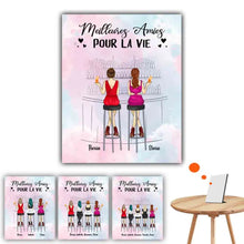 Charger l'image dans la galerie, Jusqu'à 6 filles, Impression sur table personnalisée, TableTop Print pour les amis, Meilleures amies pour la vie