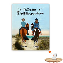 Charger l'image dans la galerie, Impression sur table cheval personnalisés, TableTop Print pour couple, amies, amis, Partenaires d'équitation pour la vie