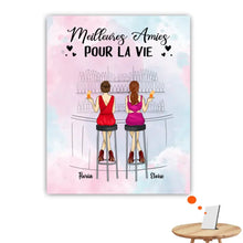 Charger l'image dans la galerie, Jusqu'à 6 filles, Impression sur table personnalisée, TableTop Print pour les amis, Meilleures amies pour la vie